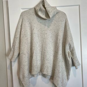 LOFT Marled Poncho Turtleneck - M